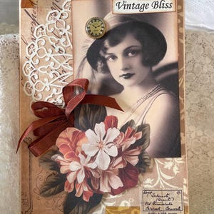Handmade Birthday Card - Vintage-look Card - Vintage Style Birthday Card - Mom Birthday Card - friend birthday card