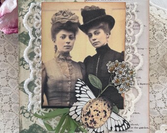 Handmade Vintage-Style Easter Card