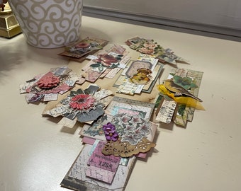 Paper clusters for junk journaling - unique journal supplies