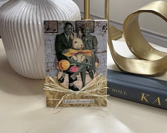 Handmade Vintage-Style Easter Card