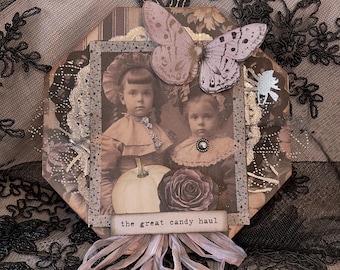 Vintage-style Halloween Ornament - Halloween Decor - Halloween Journal Topper