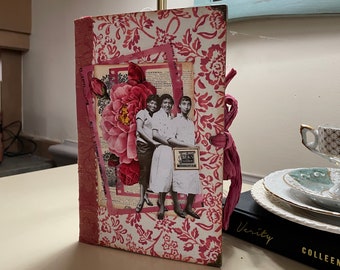 Pink Blossom Junk Journal: Handmade Victorian Style Ephemera Journal