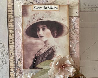 Vintage-Style Mom Birthday Card