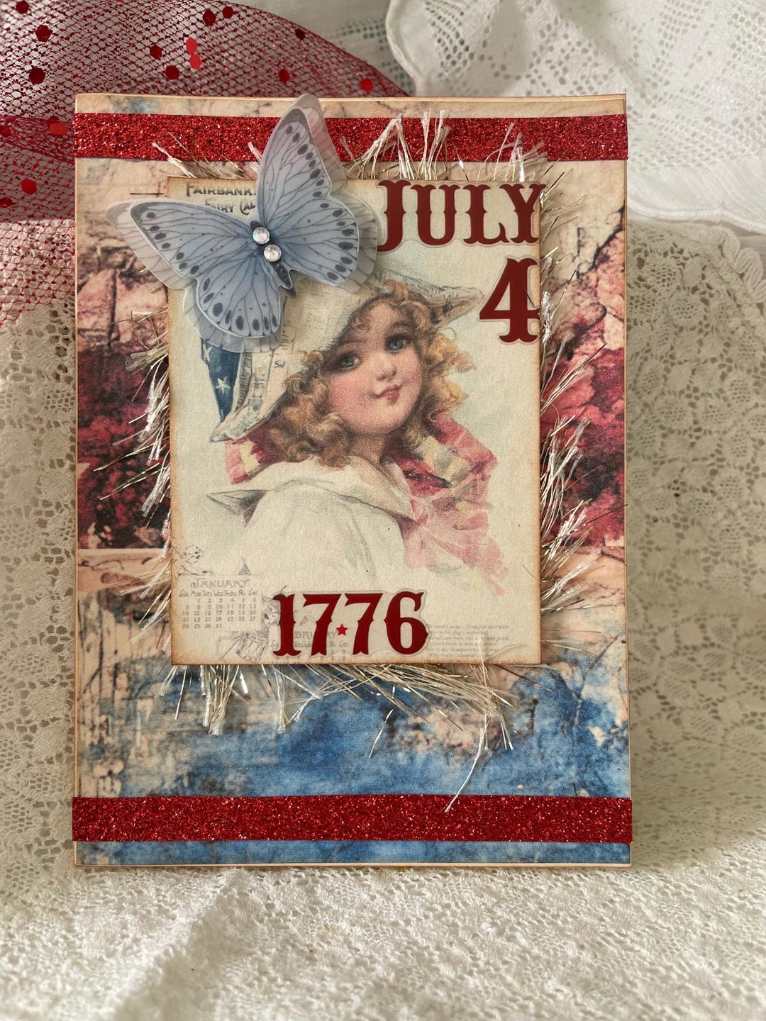 Handmade 4th of July Card: Independence Day - Etsy