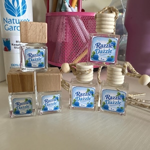 Razzle Dazzle Blue Raspberry Car Diffuser | Handmade Car Air Freshener | Hanging or Vent Clip Diffuser | Long Lasting Freshener