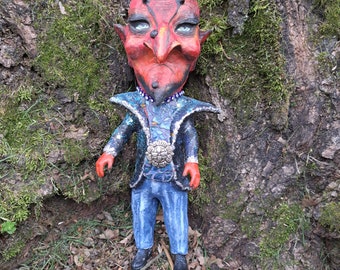 Halloween devil doll voodoo doll folk art SALE !