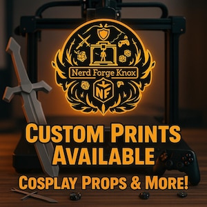 Benutzerdefinierter 3D-Druckservice - Drucken Sie Ihre Datei, Cosplay Prop oder Funktionsteil – Fandom & Anime Modelle - Kontakt für ein Angebot