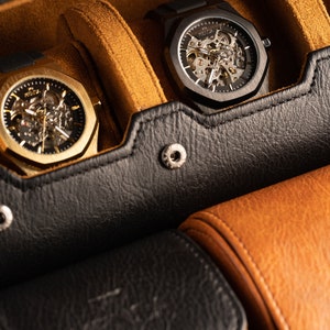 Regalo de aniversario para hombres: elegante diseño de reloj esqueleto con correa de silicona duradera. imagen 7