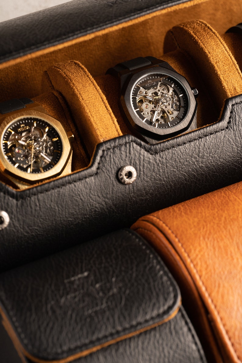 Regalo de aniversario para hombres: elegante diseño de reloj esqueleto con correa de silicona duradera. imagen 7