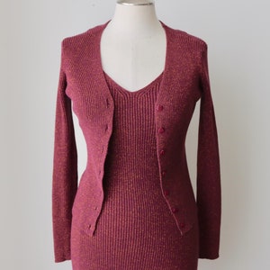 Tan Sweater Dress Long Fitted Knit MODA International Dress XS S Etsy