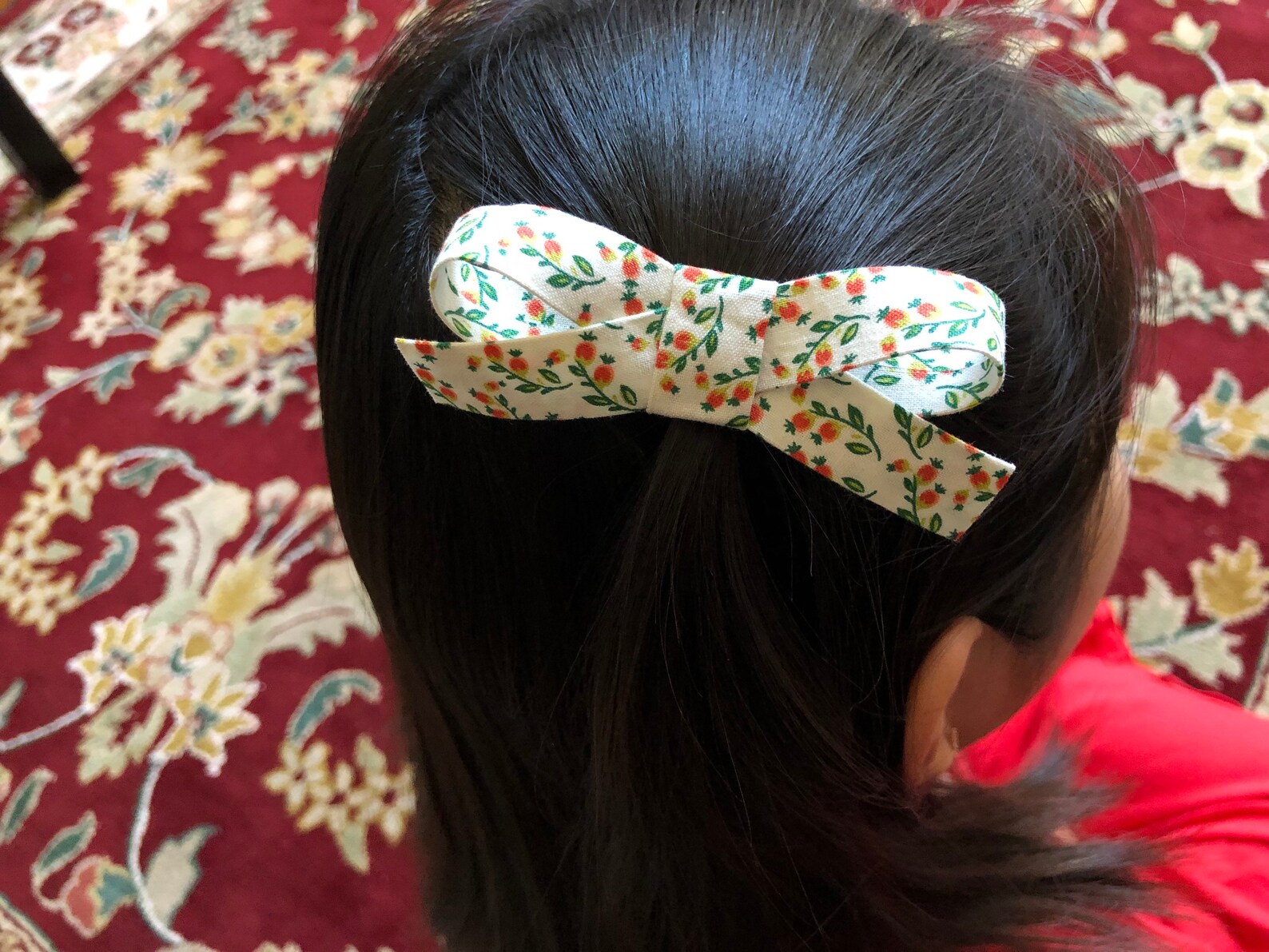 6 Fabric Hair Clips Polka Dot Fabric Hair Clip Girls Hair Etsy