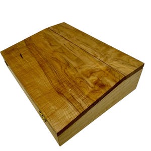 Mesa de colo de madeira Curly Maple, caixa de escrita de madeira, caixa grande de papelaria de madeira, caixa de caligrafia de madeira, rampa de escrita de madeira, mesa de colo clássica