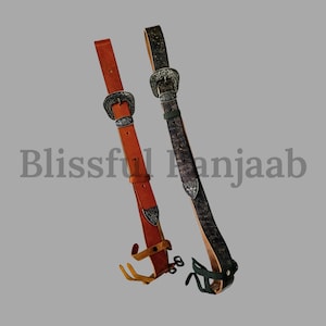 Leather Khanjar Gatra, Sikh Gatra, Sikh Khanjar Strap, Kukri Strap, Sikh Gift items,