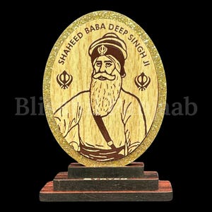 Shaheed Baba Deep Singh Ji Saroop Dashboard Idol, Sikh Car decor, Sikh Car Accessories, Sikh Gift items,