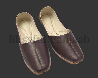 Jutti punjabi en cuir fait main : chaussures de mariage traditionnelles
