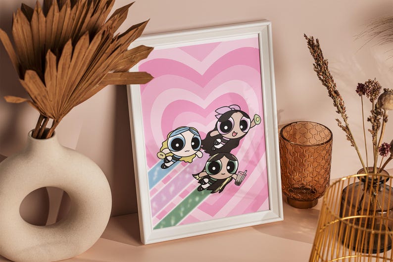 Custom Powerpuff Girls Portrait: Hand-drawn Digital Art (NO AI) - Etsy