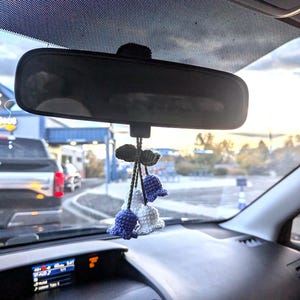 Crochet Lily of the valley car ornament