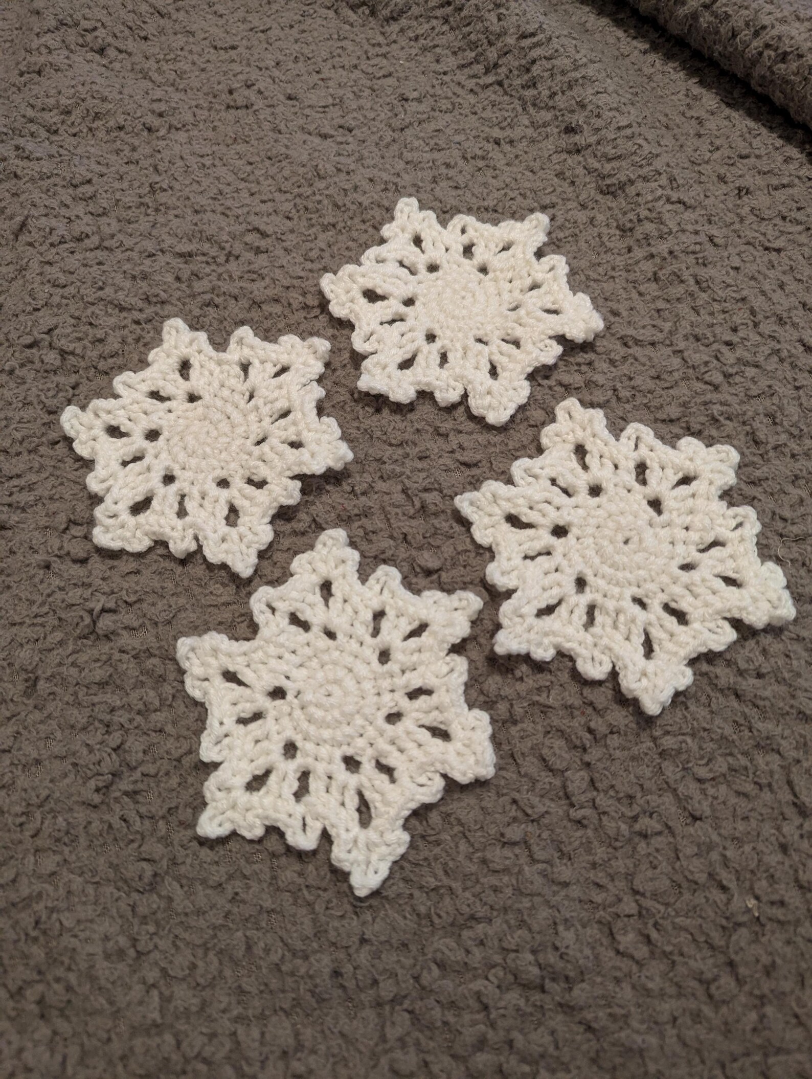 Crochet Snowflake Coasters - Etsy