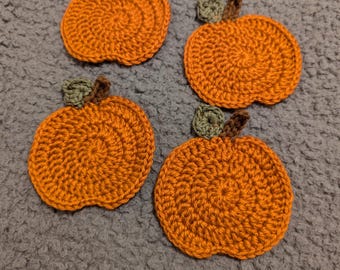 Crochet Pumpkin Coasters