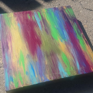 Iridescent Florescent Acrylic Painting on Canvas