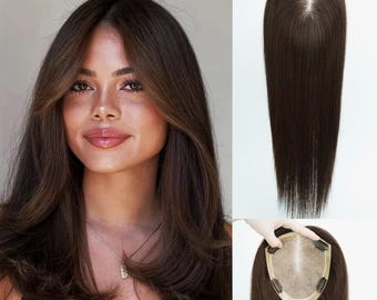 4.7 "*5.0" Base Natural Silk Top Human Hair toppers for women toupee half wigs top hair pieces
