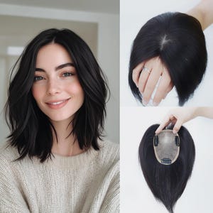 3.5&quot;*4.3&quot; Base Natural Silk Top Human Hair toppers for women toupee half wigs top hair pieces