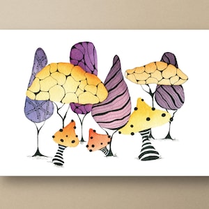 Abstract Watercolour Woodland Print- Watercolor Painting - Original Artwork - Giclee Art Print