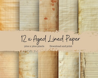 Aged Paper Pack for Scrapbooking - Vintage Distressed Hintergrundpapier für den kommerziellen Gebrauch