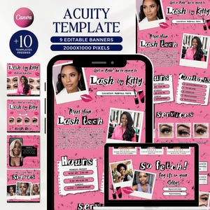 Lash Acuity Scheduling Website Lash Tech Template Acuity Booking Site Burn Book Page Lash Booking Site Acuity Pink Black Y2K Website Banner