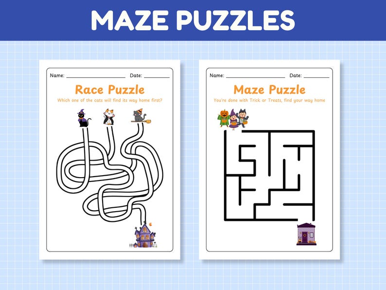 Halloween Preschool Activity Worksheets Printable Prek Workbook