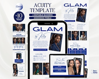Makeup Acuity Clean Booking Template Makeup Artist White Website Template MUA Luxury Website Blue Template Esthetician Website Elegant