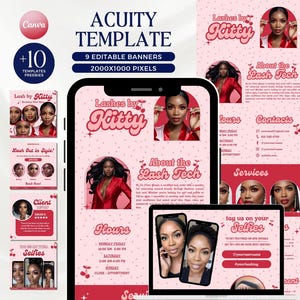 Lash Acuity Scheduling Template Lash TechBooking Website Template Retro Website Banner Beauty Brands Cherry RedBooking Seite