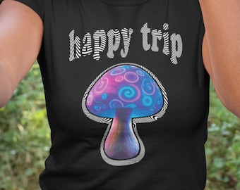 Trippy Mushroom Rave T-Shirt: Lit Vibes Festival Unisex Top