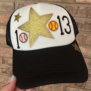 Sibling Sports Trucker Hat | Custom Trucker Hat | Multiple Patch Game Day Mesh Hat | Football Hat | Soccer Hat | Softball Hat | Baseball Hat
