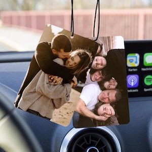 Personalized Photo Car Air Freshener, Custom Car Accessories Gift