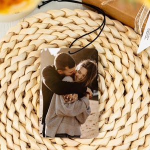Personalized Photo Car Air Freshener, Custom Accessory Gift