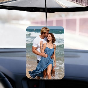 Custom Photo Car Air Freshener, Personalized Hanging Ornament, Valentine&#39;s Day gifts, Anniversary gifts