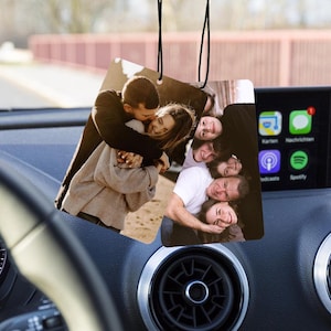 Personalized Photo Car Air Freshener, Custom Car Accessories Gift
