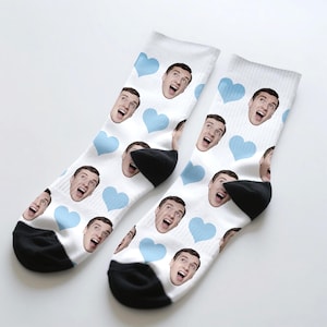 Personalized Face Socks: Custom Photo Socks with Heart