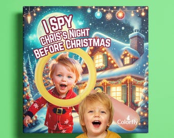 Personalized I Spy Christmas Book: Search and Find Holiday Adventure | The Night Before Christmas
