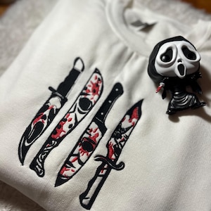 Horror movie themed sweatshirts