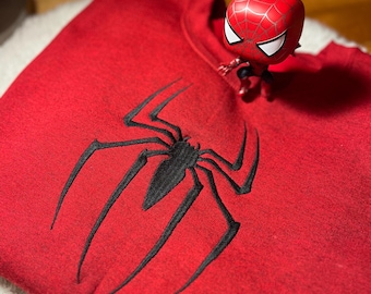 Sudadera con capucha y cuello redondo bordada de SPIDERMAN