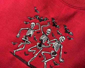 SKELETONS embroidered hoodie / crewneck