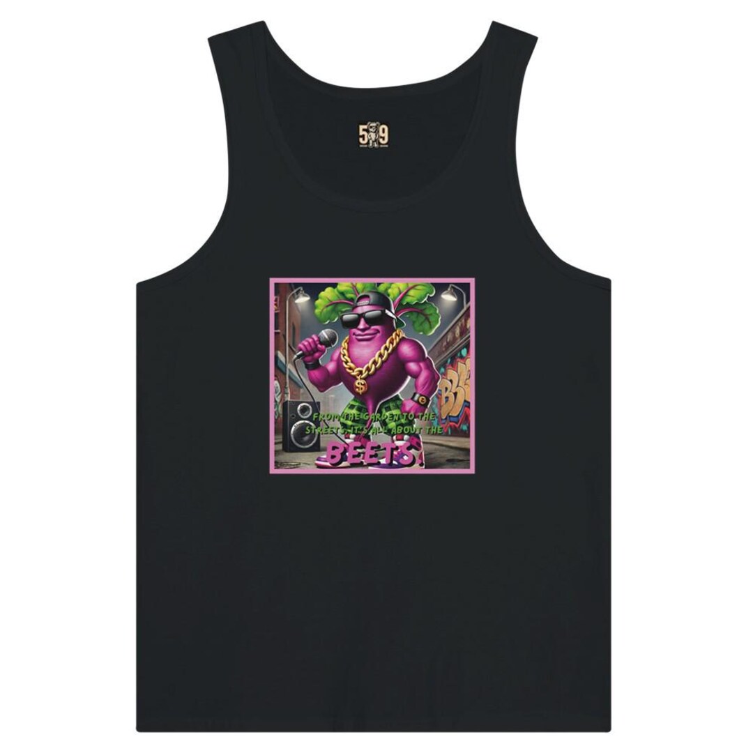 Funny Beet Hip Hop Artist Tank Top | Cool Vegetable Rapper Shirt ...