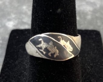 Siam Silver Bypass Ring Size 5.5