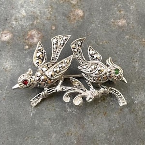 Vintage Brosche mit Markasit