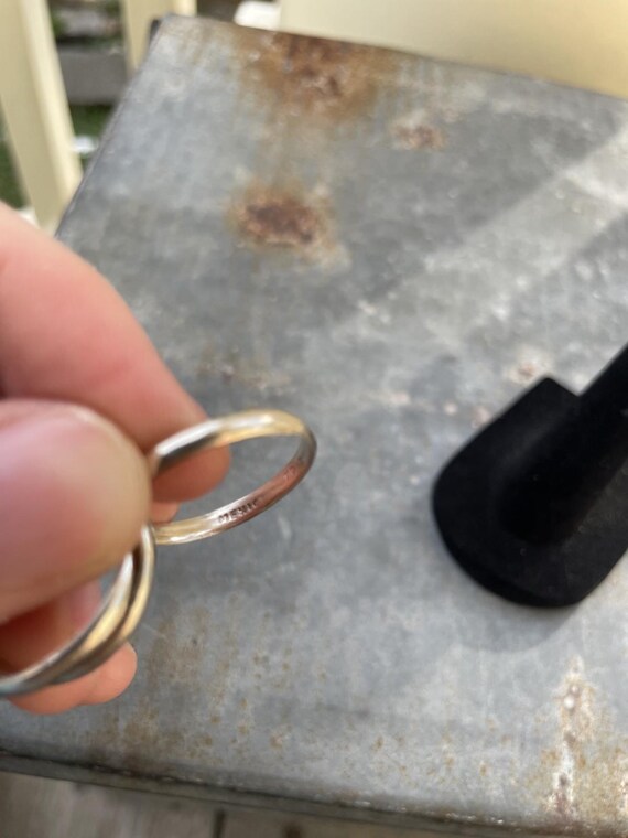 Sterling Silver signed Mexico attached Stack Ring… - image 3
