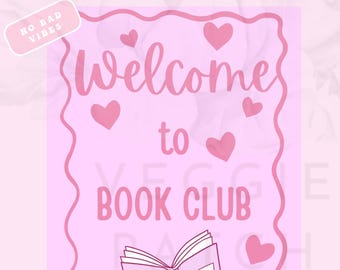 Kit club de lecture romantique : jeux à imprimer, faire-part, poster de bienvenue (téléchargement numérique)