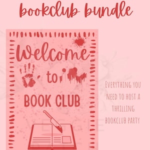 Thriller Book Club Kit: Printable Games, Invitations, Poster (Digital Download