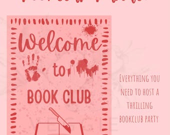 Thriller Book Club Kit: Printable Games, Invitations, Poster (Digital Download